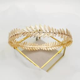 Glorious Greek Goddess Headband, Golden Leaf Roman Laurel Wreath, Caesar Crown, Bridal Hair Ornament, Women's Fashion Jewelry, A