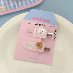 Cute Cartoon Puppy Hair Clips Adorable Sweet Pet Dog Hair Clip Set Trendy Duckbill Clips Hair Accessories for Women Girls