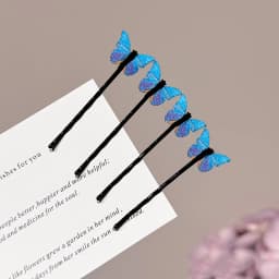4-12PCS Butterfly Hair Clips Blue Butterfly Hair Clips Bridal Wedding Decoration Hair Clips Bridal Hair Accessories for Women an