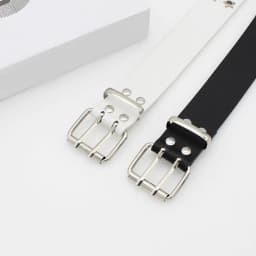 Star Eye Rivet Belt Hollowed-out Punk Belt For Man/women Hip-hop Double Pin Buckle Fashion Pu Leather Waistband Y2K Decoration