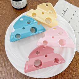 Women's Claw Clips Cute Cheese And Cheese Grab Clips Fun Hair Clips Coiled Hair Accessories Large High End Kawaii Shark Clips