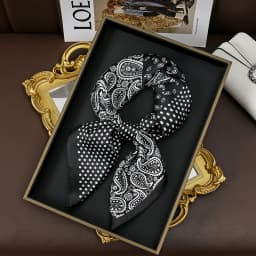 Luxury Polka Dot Silk Square Scarf Women Hijab Hair Bands Neckerchief Female Satin Shawl Ribbon Headband Fashion Wraps Bandana