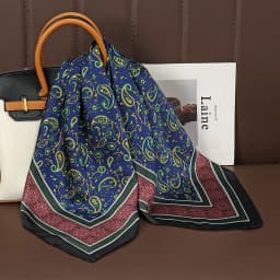Luxury Polka Dot Silk Square Scarf Women Hijab Hair Bands Neckerchief Female Satin Shawl Ribbon Headband Fashion Wraps Bandana