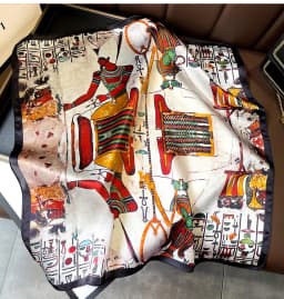 100% Natural Real Silk Scarf Women Print Brand Shawl Neckerchief Female Poncho Bandana Square Scarves Wrap Kerchief Hijab 53cm