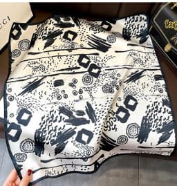 100% Natural Real Silk Scarf Women Print Brand Shawl Neckerchief Female Poncho Bandana Square Scarves Wrap Kerchief Hijab 53cm