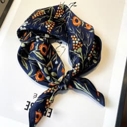 100% Natural Real Silk Scarf Women Print Brand Shawl Neckerchief Female Poncho Bandana Square Scarves Wrap Kerchief Hijab 53cm
