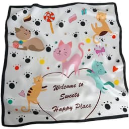 100% Natural Real Silk Scarf Women Print Brand Shawl Neckerchief Female Poncho Bandana Square Scarves Wrap Kerchief Hijab 53cm
