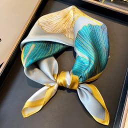 100% Natural Real Silk Scarf Women Print Brand Shawl Neckerchief Female Poncho Bandana Square Scarves Wrap Kerchief Hijab 53cm
