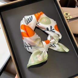 100% Natural Real Silk Scarf Women Print Brand Shawl Neckerchief Female Poncho Bandana Square Scarves Wrap Kerchief Hijab 53cm