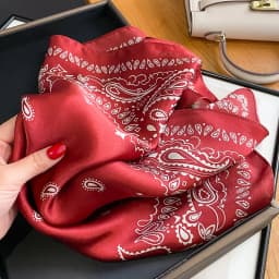 100% Natural Real Silk Scarf Women Print Brand Shawl Neckerchief Female Poncho Bandana Square Scarves Wrap Kerchief Hijab 53cm