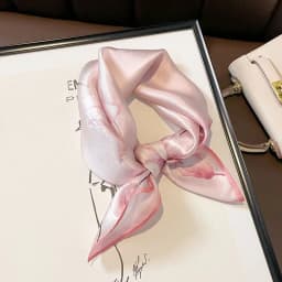 100% Natural Real Silk Scarf Women Print Brand Shawl Neckerchief Female Poncho Bandana Square Scarves Wrap Kerchief Hijab 53cm