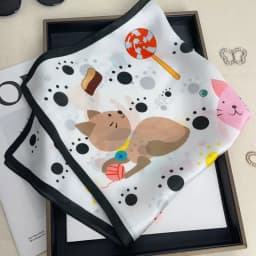100% Natural Real Silk Scarf Women Print Brand Shawl Neckerchief Female Poncho Bandana Square Scarves Wrap Kerchief Hijab 53cm