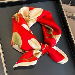 100% Natural Real Silk Scarf Women Print Brand Shawl Neckerchief Female Poncho Bandana Square Scarves Wrap Kerchief Hijab 53cm