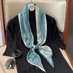 Spring/Summer Luxury Long Silk Scarf Female Print Thin Narrow Scarf Bag Hair Band Ribbon Scarfs Women Imitation Silk Neckerchief