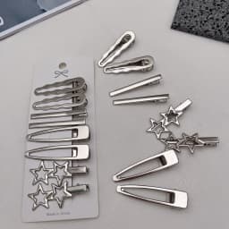 8PCS Metal Hair Clips Side Broken Hair Bangs Hair Cards Spice Girls Hair Accessories Silver Bangs Clip Set Side Clip One Word Cl