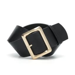 New Vintage Large Buckle Fashionable Women's Wide Belt Dress Decorative PU Women's Belt