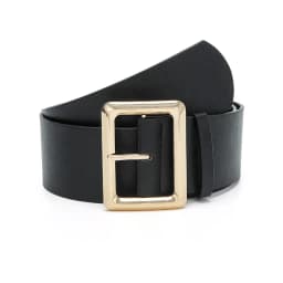 New Vintage Large Buckle Fashionable Women's Wide Belt Dress Decorative PU Women's Belt