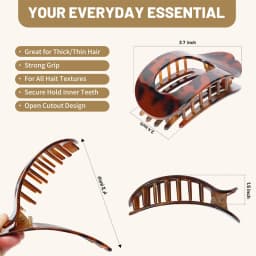 Flat Claw Clips Korean Style Acetic Acid Hair Clip Hair Accessories Women's Spoon Leopard Hair Clip Top Clip Simple Headpiece