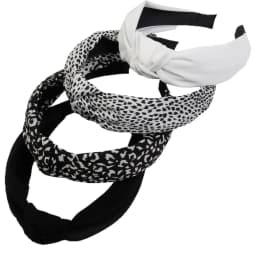 1PC Retro Hair Bands Women's New Cross Border Wide Edge Headband Out Leopard Black Department Knot Crimp Hair Bands