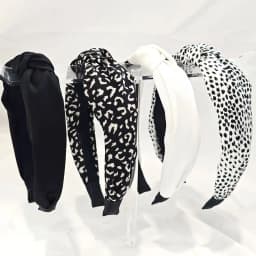 1PC Retro Hair Bands Women's New Cross Border Wide Edge Headband Out Leopard Black Department Knot Crimp Hair Bands