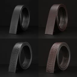 100% True Head Layer Cowhide Belt Without Buckle Automatic Buckle Retro Belt Body Width 3.50 CM