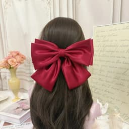 2026 Fashionable Stereo Hair Bow Hair Clip for Female Girls Three Layers of Satin Oversized Barrette Bow Hair Accessories