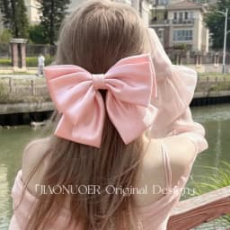 2026 Fashionable Stereo Hair Bow Hair Clip for Female Girls Three Layers of Satin Oversized Barrette Bow Hair Accessories