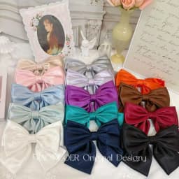2026 Fashionable Stereo Hair Bow Hair Clip for Female Girls Three Layers of Satin Oversized Barrette Bow Hair Accessories