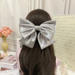 2026 Fashionable Stereo Hair Bow Hair Clip for Female Girls Three Layers of Satin Oversized Barrette Bow Hair Accessories