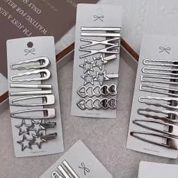8Pcs Y2K Metal Hair Clips for Women Exquisite Duckbill Clip Girls Hairpins Side Bangs Barrettes Hairclip Girls Hair Styling Tool