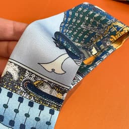 New Fashion Retro Pinrt Bag Luxury Designer Womens Silk Scarf Headwear Long Skinny Tie Scarves Ribbon Accessories Summer