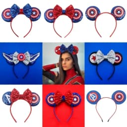 Marvel Spider-Man Mask Headbands for Kids Adults Disney Mickey Ears Hair Accessories Women Avengers Spiderman Hairband Girl Gift