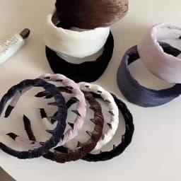 Rhinestone Bow Satin Premium Headband Korean Textured Headband Simple Versatile Hairhoop Hair Accessories New