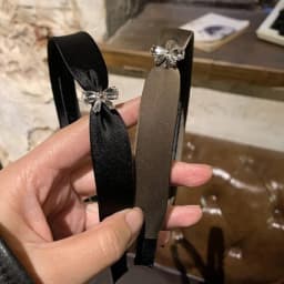 Rhinestone Bow Satin Premium Headband Korean Textured Headband Simple Versatile Hairhoop Hair Accessories New