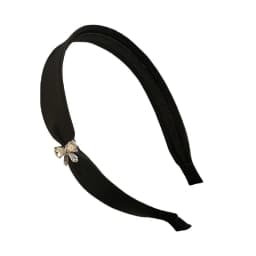 Rhinestone Bow Satin Premium Headband Korean Textured Headband Simple Versatile Hairhoop Hair Accessories New