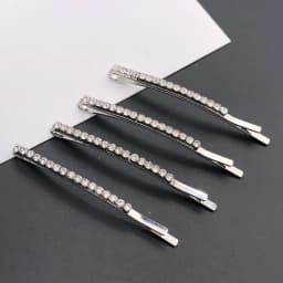 2pcs Fashion Crystal Hairpin Girls Shiny Rhinestones Hair Clips Barrettes Bridal Headwear Hair Styling Jewelry Accessories