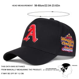 Unisex Gothic Letter A Embroidery Baseball Caps Spring and Autumn Outdoor Adjustable Casual Hats Hip Hop Hat Sunscreen Hat