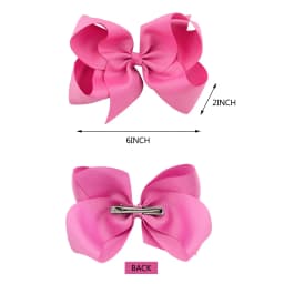 BABY BOWS 1Pcs 6inch Solid Colors Grosgrain Ribbon Hair Clips for Girls Large Hairpins Boutique Barrettes Kids Hair Accessories