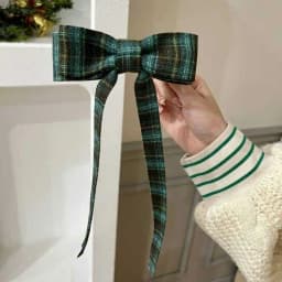 2025 Elegant Plaid Ribbon Bow Hairpins Women Girls Hair Clips Claw Barrettes Accessories Hairclip Headdress Headwear Ornament