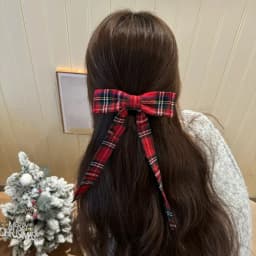 2025 Elegant Plaid Ribbon Bow Hairpins Women Girls Hair Clips Claw Barrettes Accessories Hairclip Headdress Headwear Ornament