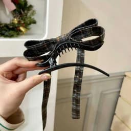 2025 Elegant Plaid Ribbon Bow Hairpins Women Girls Hair Clips Claw Barrettes Accessories Hairclip Headdress Headwear Ornament
