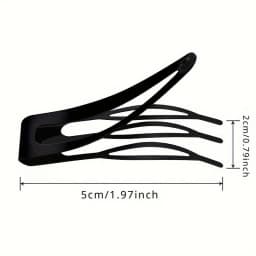8Pcs Unique Snap Hair Clips 3 Prong Hair Clips Water Drop Metal Hairpins Monochrome Hair Barrettes Hair Accessories