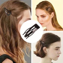 8Pcs Unique Snap Hair Clips 3 Prong Hair Clips Water Drop Metal Hairpins Monochrome Hair Barrettes Hair Accessories