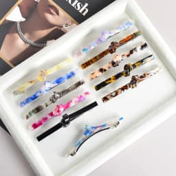 1PC Ladies Polychromatic Acetic Acid Tie One-Line Spring Clip Thin Hair Half Hair Special Holiday Gift Holiday