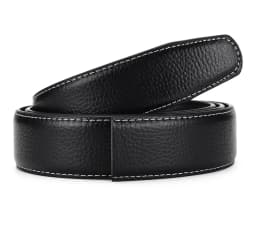 Belt No Buckle for Automatic Buckle PU Leather Belts Without Buckle for Men Women No Buckle 3.5cm Wide 150 160cm
