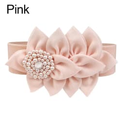 Flower Decoration Wide Waist Belt Dress Coat Suit Decorative Waistband Women Stretch Waistband