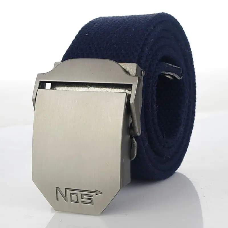 Fashion Men Canvas Belt Luxury Metal Buckle Jeans Belts for Men Waistband Army Military Tactical Belts Male Strap Black