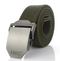 Fashion Men Canvas Belt Luxury Metal Buckle Jeans Belts for Men Waistband Army Military Tactical Belts Male Strap Black