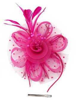 1PCS Fascinators Hat Flower Mesh Ribbons Feathers On A Headband And A Clip Tea Party Headwear For Girls And Women