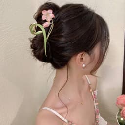 Vintage Pearl Metal Lily Wer Grab Claw Ladies Elegant Ponytail Clip Hairpin Headwear Girls Fashion Hair Accessories